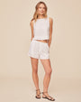 Bella DahlRuffle Waist Short - WhiteShorts