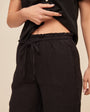 Bella DahlRuffle Waist Wide Leg Pant - BlackPants