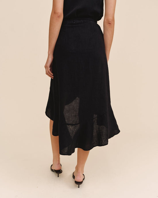 Bella Dahl Ruffle Wrap Skirt - Black View 2