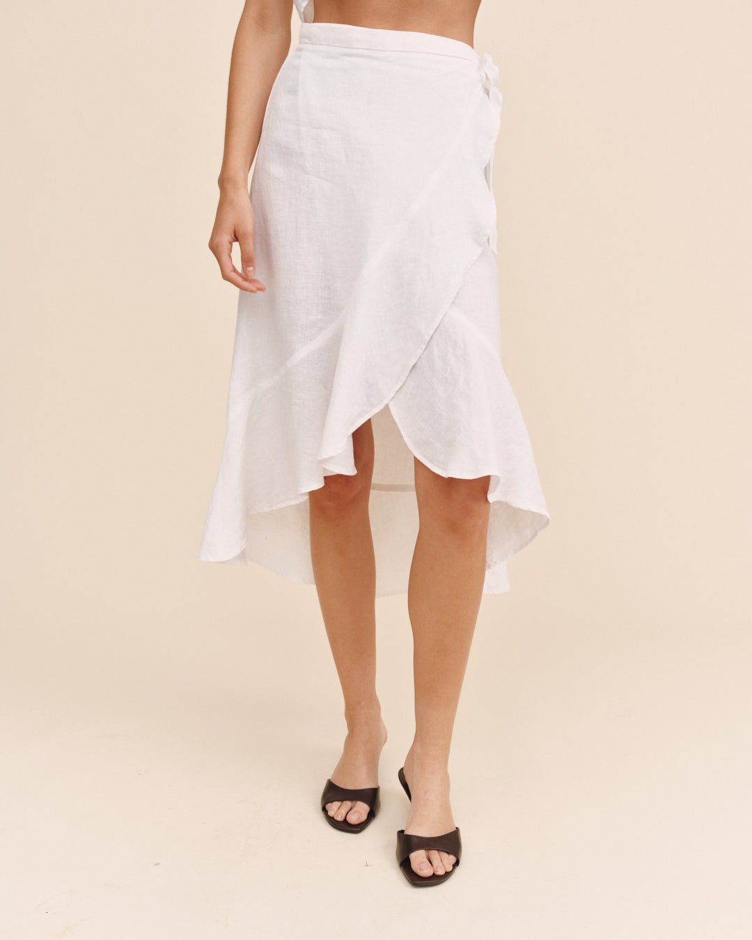 Bella DahlRuffle Wrap Skirt - WhiteSkirts