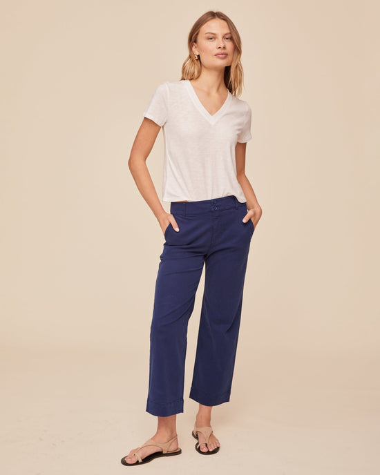 Bella Dahl Saige - Wide Leg Crop - Cobalt Bay