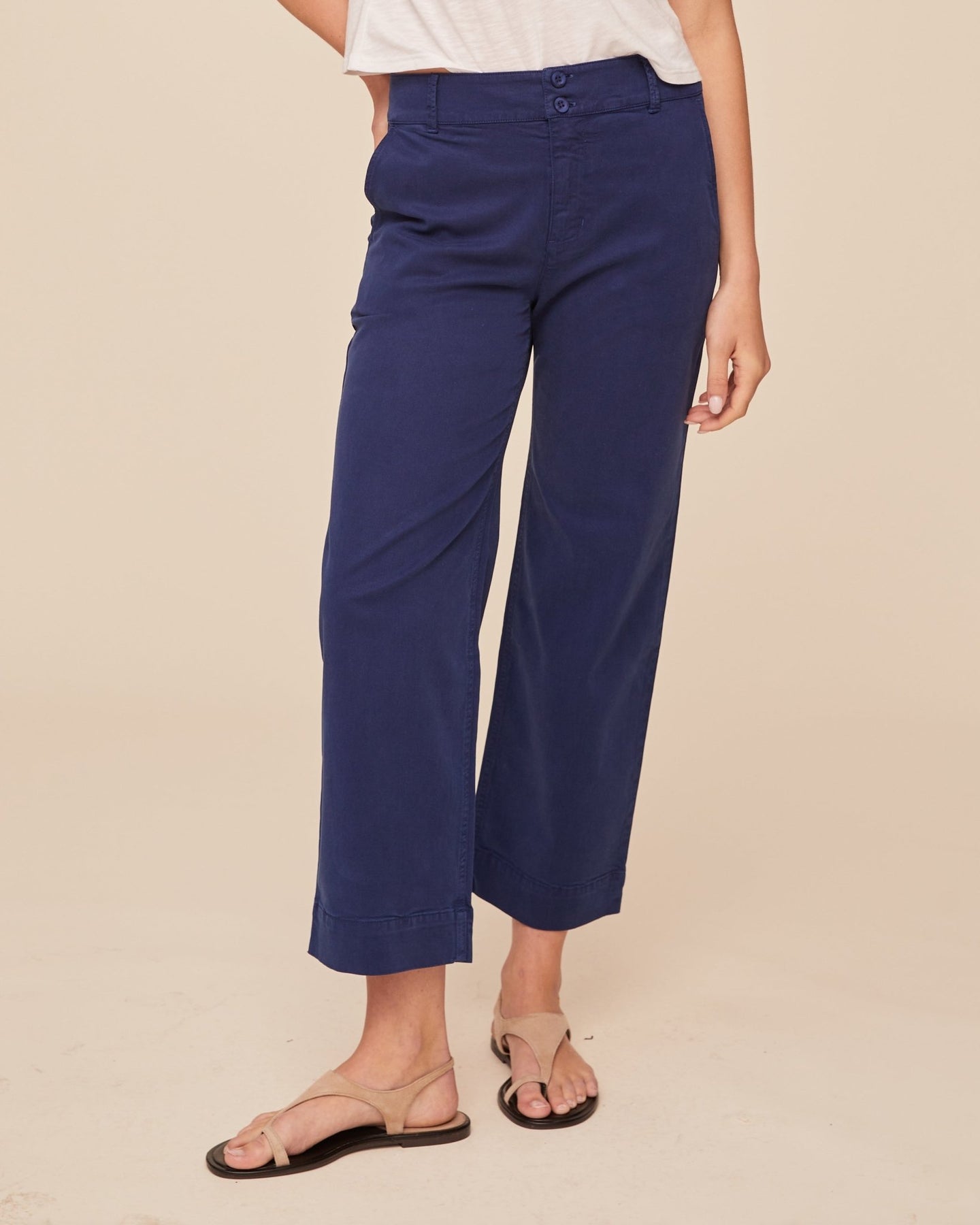 Bella DahlSaige - Wide Leg Crop - Cobalt BayPants