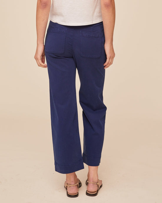 Bella Dahl Saige Wide Leg Crop - Cobalt Bay View 2