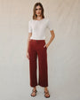 Bella DahlSaige Wide Leg Crop - Harvest RedPants