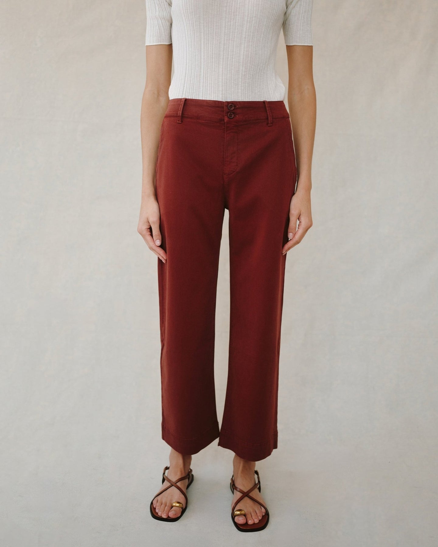 Bella DahlSaige Wide Leg Crop - Harvest RedPants