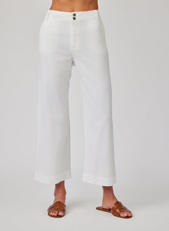 Bella Dahl Saige Wide Leg Crop - White