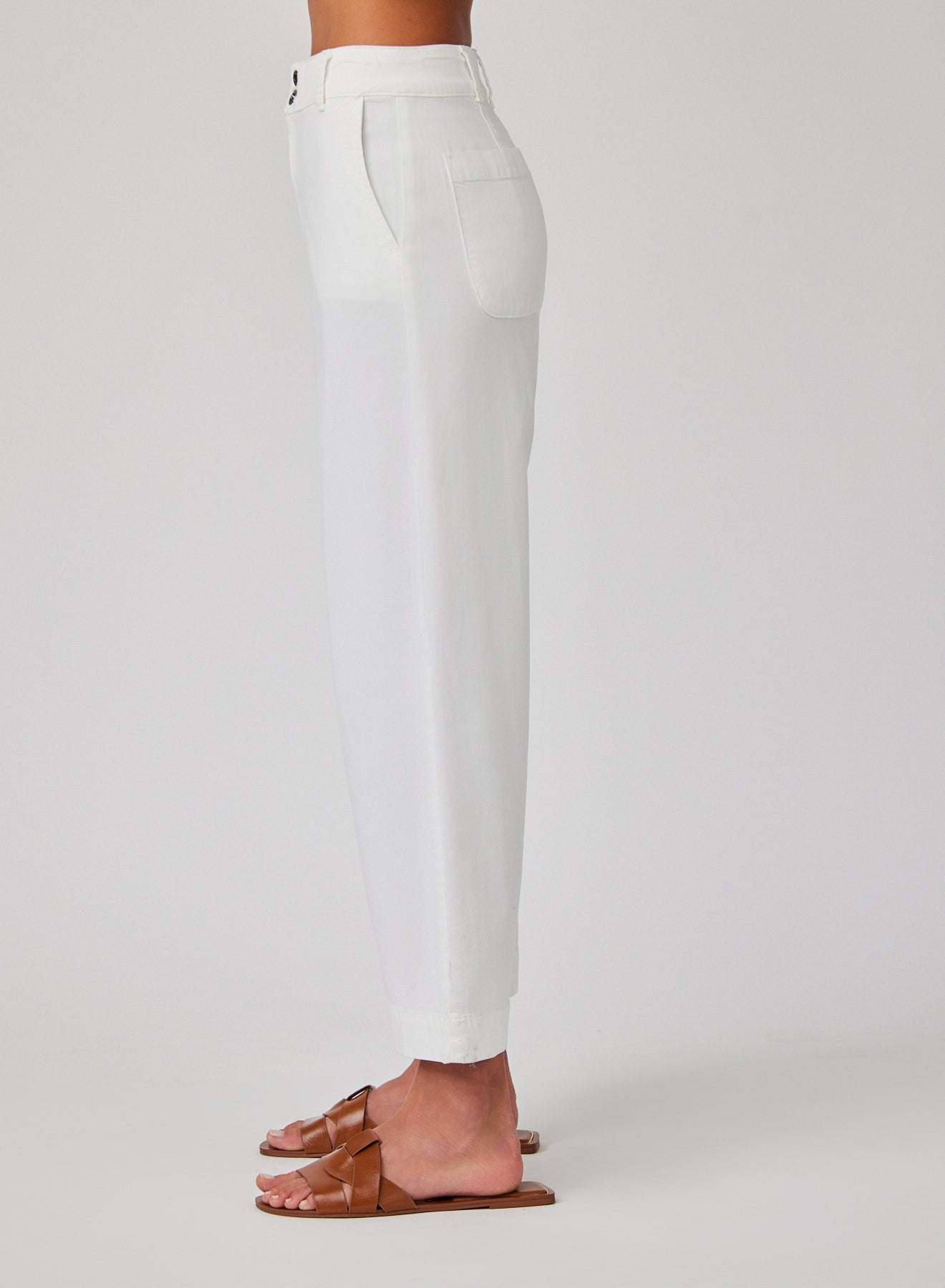 Saige Wide Leg Crop - White – Bella Dahl
