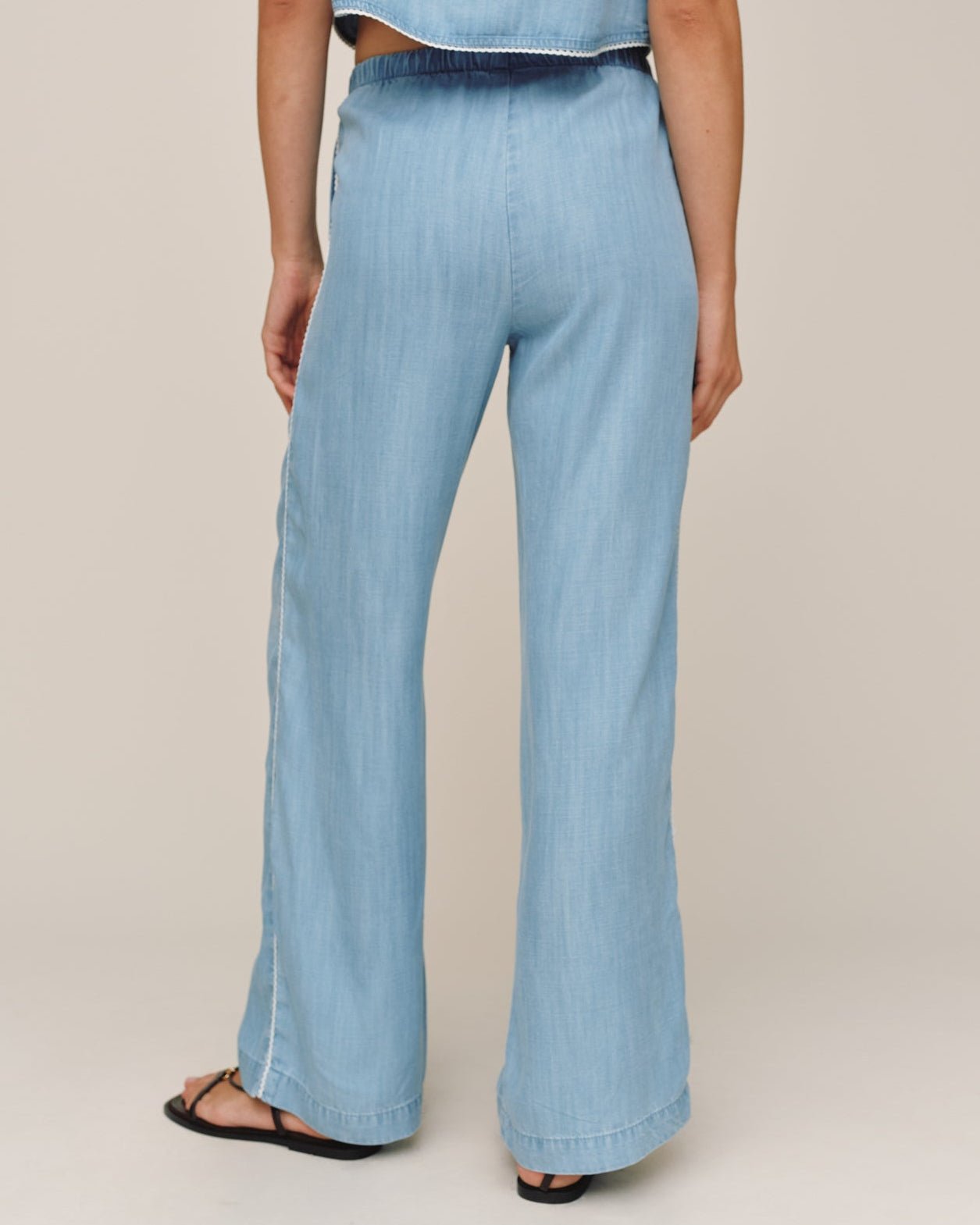 Bella DahlScallop Side Seam Pant - Ombre Mist WashPants
