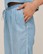 Bella DahlScallop Side Seam Pant - Ombre Mist WashPants