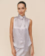 Bella DahlScarf Neck Blouse - SilverTops