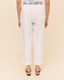 Bella DahlSeam Pant With Printed Sash - WhitePants