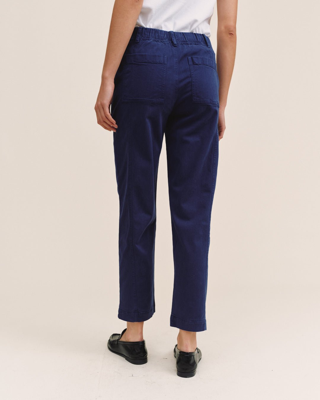 Bella DahlSeamed Soft Barrel With Elastic Back - Cobalt BayPants