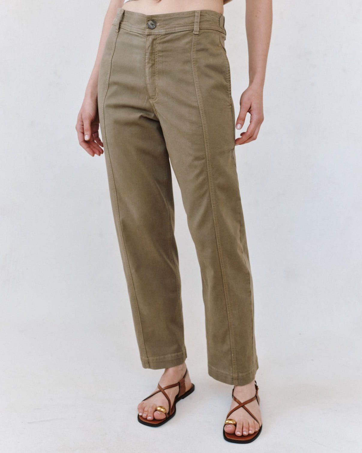 Bella DahlSeamed Soft Barrel With Elastic Back - Cypress GreenPants