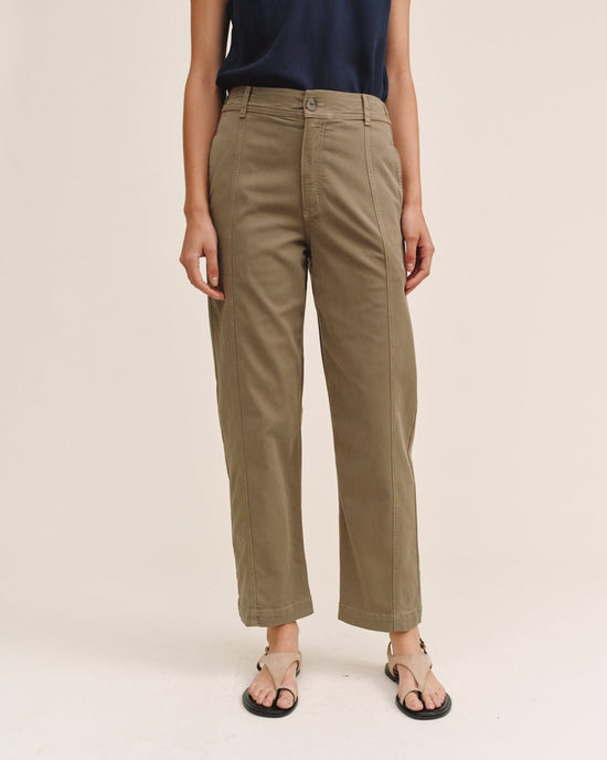 Bella Dahl Seamed Soft Barrel With Elastic Back - Cypress Green View 2