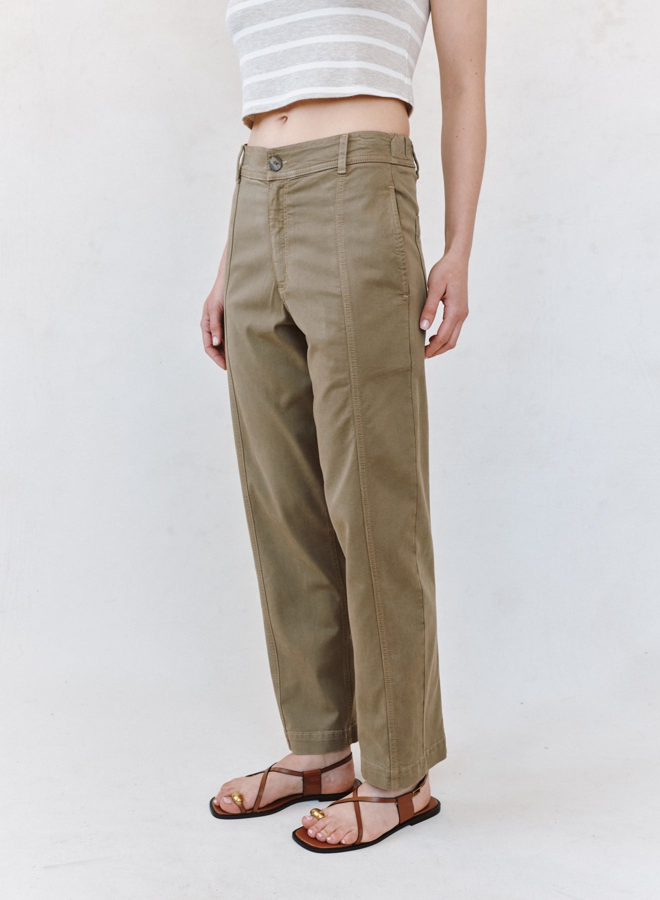 Bella DahlSeamed Soft Barrel With Elastic Back - Cypress GreenPants