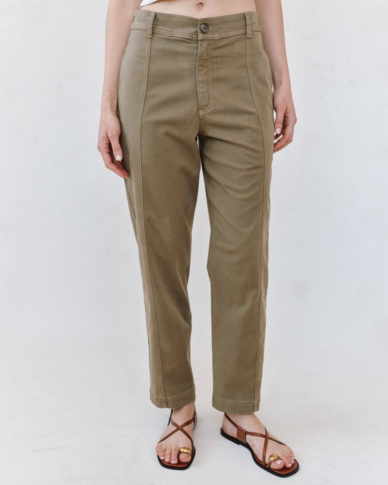 Bella DahlSeamed Soft Barrel With Elastic Back - Cypress GreenPants