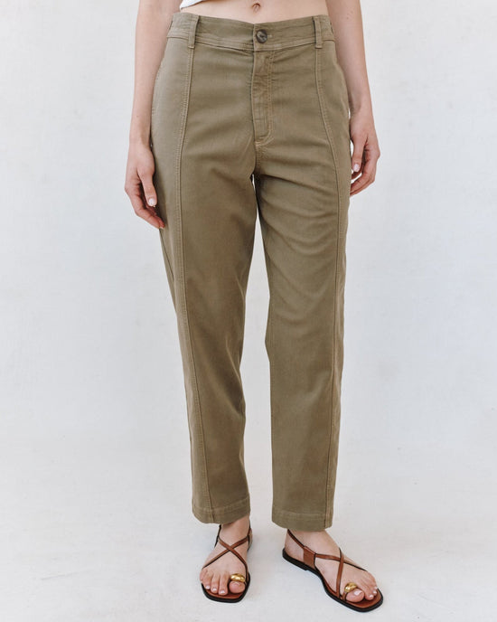 Bella Dahl Seamed Soft Barrel With Elastic Back - Cypress Green