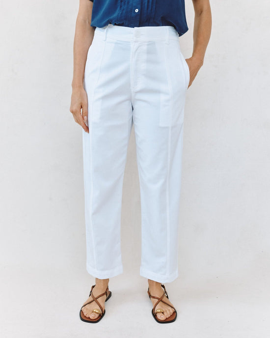 Bella Dahl Seamed Soft Barrel With Elastic Back - White