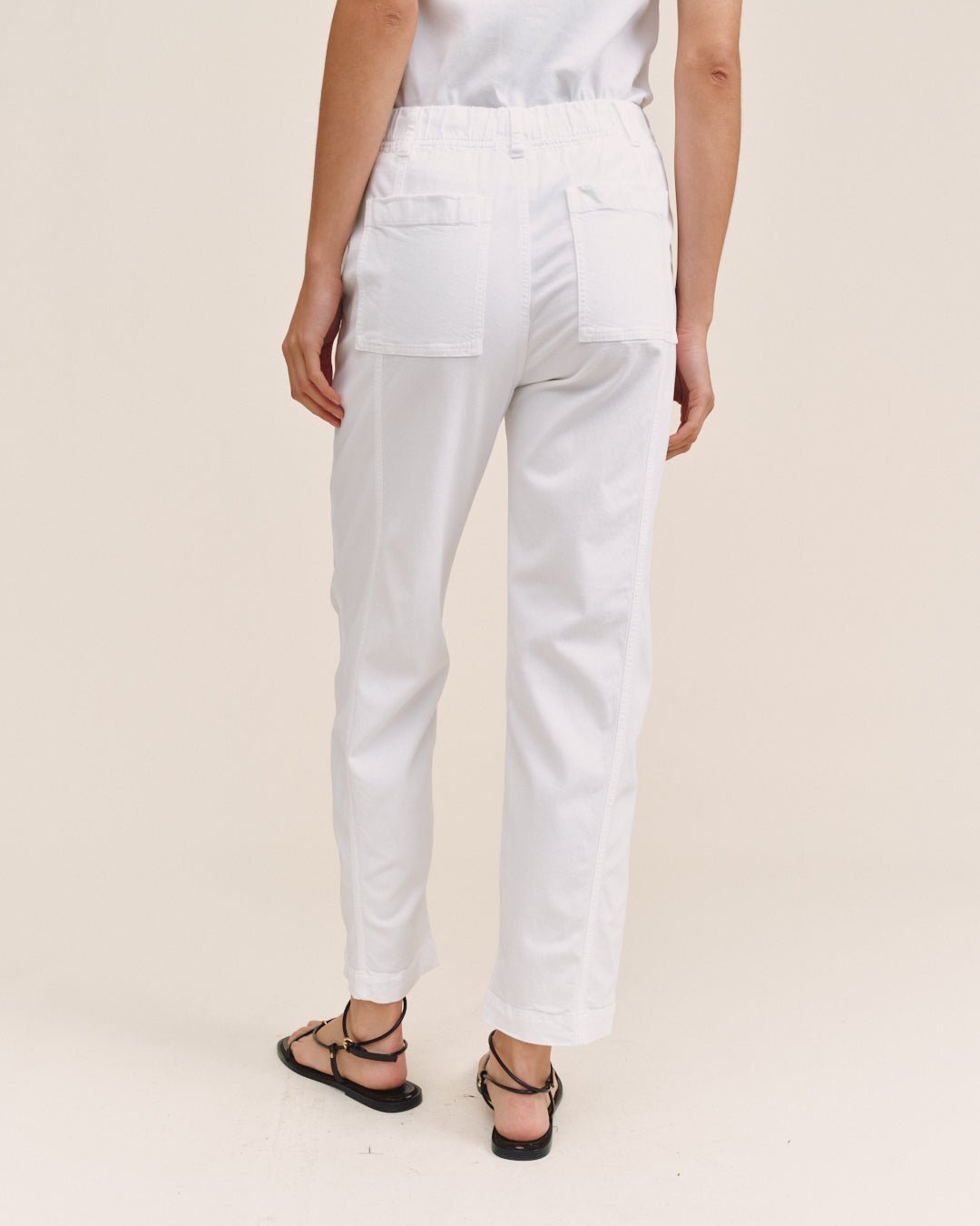 Bella DahlSeamed Soft Barrel With Elastic Back - WhitePants