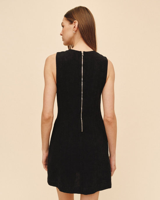 Bella Dahl Seamed Zip Back Mini Dress - Black View 2