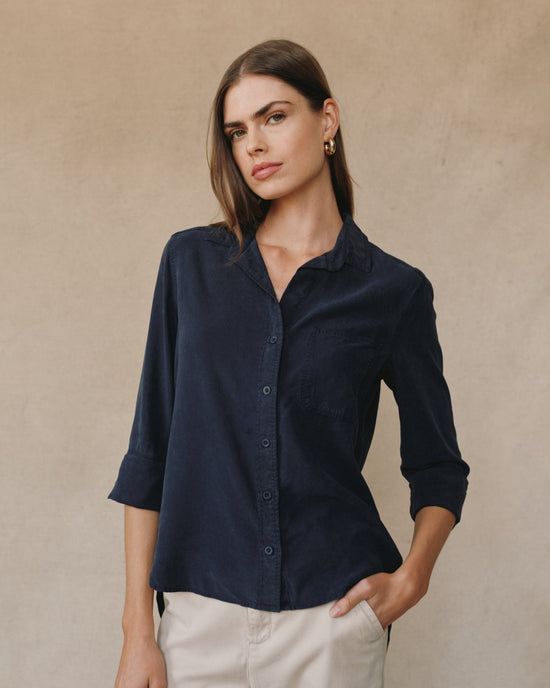 Bella Dahl Shirt Tail Button Down - Endless Sea