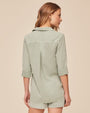 Bella DahlShirt Tail Button Down - Oasis GreenTops