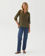 Bella DahlShirt Tail Button Down - Olive NightTops