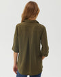 Bella DahlShirt Tail Button Down - Olive NightTops
