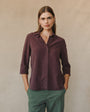 Bella DahlShirt Tail Button Down - Pinot NoirTops