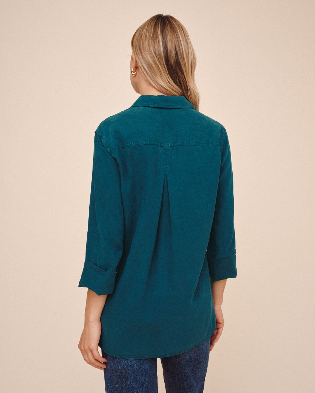 Bella DahlShirt Tail Button Down - Twilight TealTops