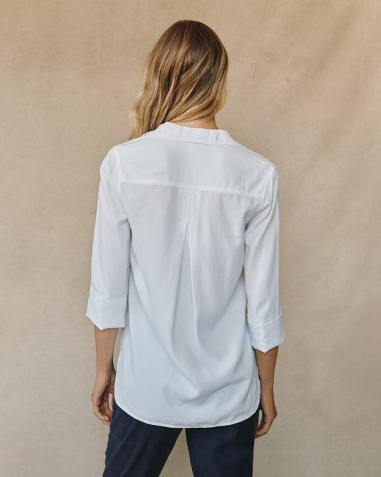 Bella Dahl Shirt Tail Button Down - White View 2