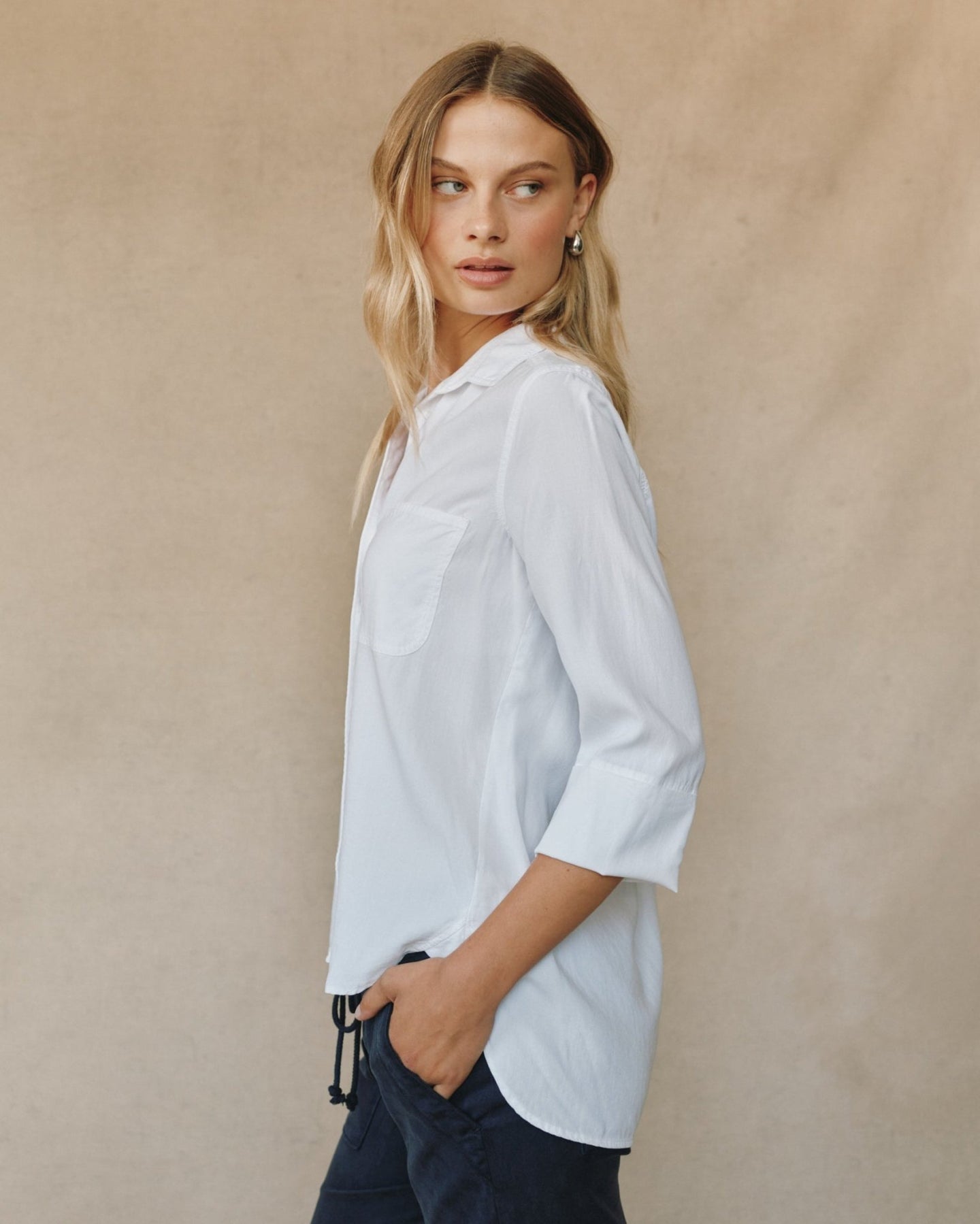 dress shirt tails Gretchen Scott Shirt Tails Belted Dress