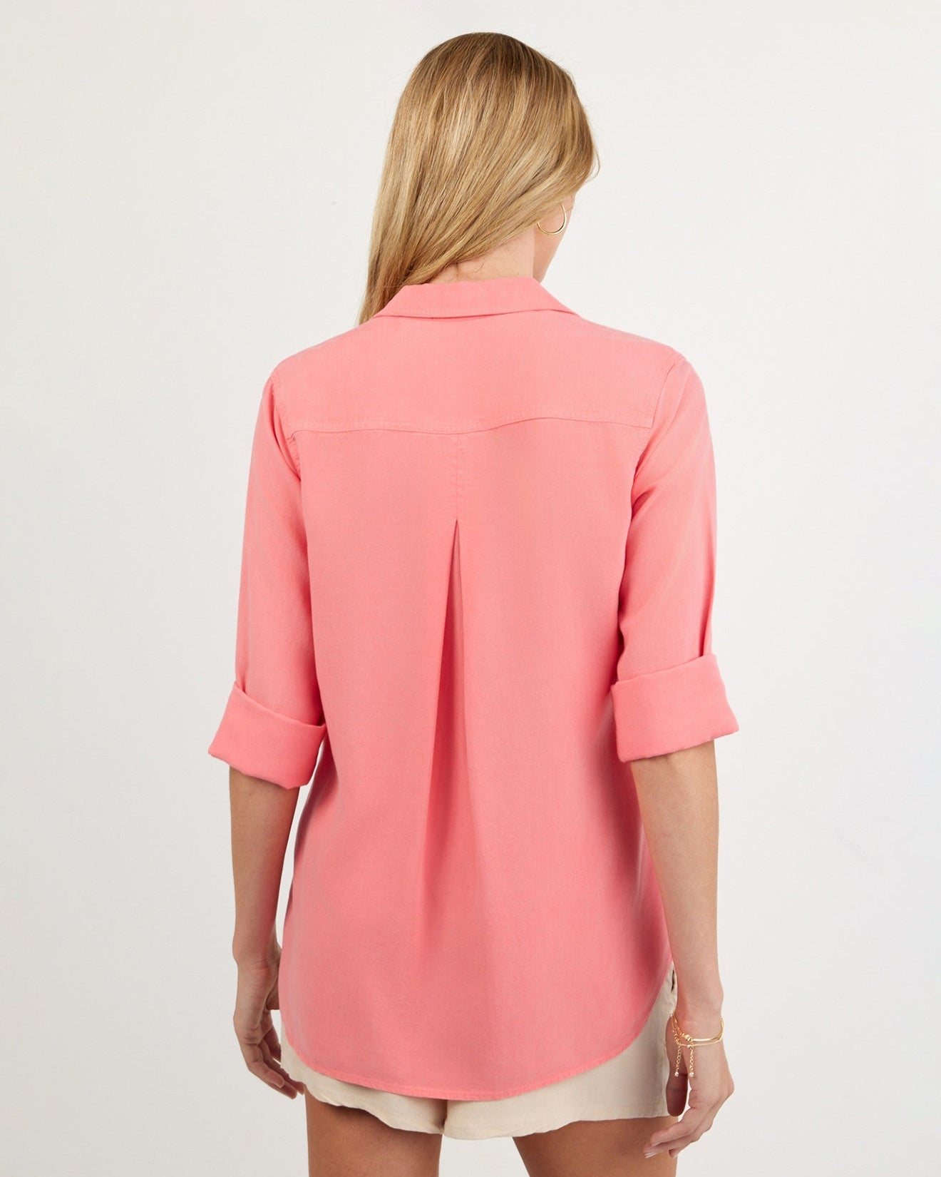 Bella DahlShirt Tail Button Down - Wild CoralTops