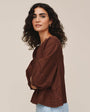 Bella DahlShort Raglan Sleeve Top - Sea Glass BrownTops