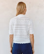 Bella DahlShort Sleeve Button Down Sweater - Ecru IvorySweaters