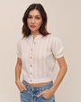 Bella DahlShort Sleeve Cardigan - IvorySweaters