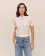 Bella DahlShort Sleeve Cardigan - IvorySweaters