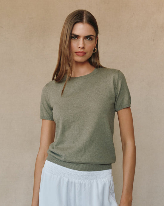 Bella Dahl Short Sleeve Crew Neck Knit Top - Fernwood View 2