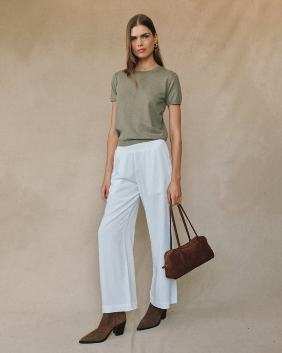 Bella Dahl Short Sleeve Crew Neck Knit Top - Fernwood