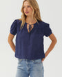 Bella DahlShort Sleeve Flowy Pullover Top - Nautical NightTops