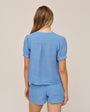 Bella DahlShort Sleeve Flowy Pullover Top - Ocean BlueTops