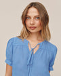 Bella DahlShort Sleeve Flowy Pullover Top - Ocean BlueTops