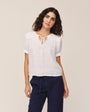 Bella DahlShort Sleeve Flowy Pullover Top - WhiteTops