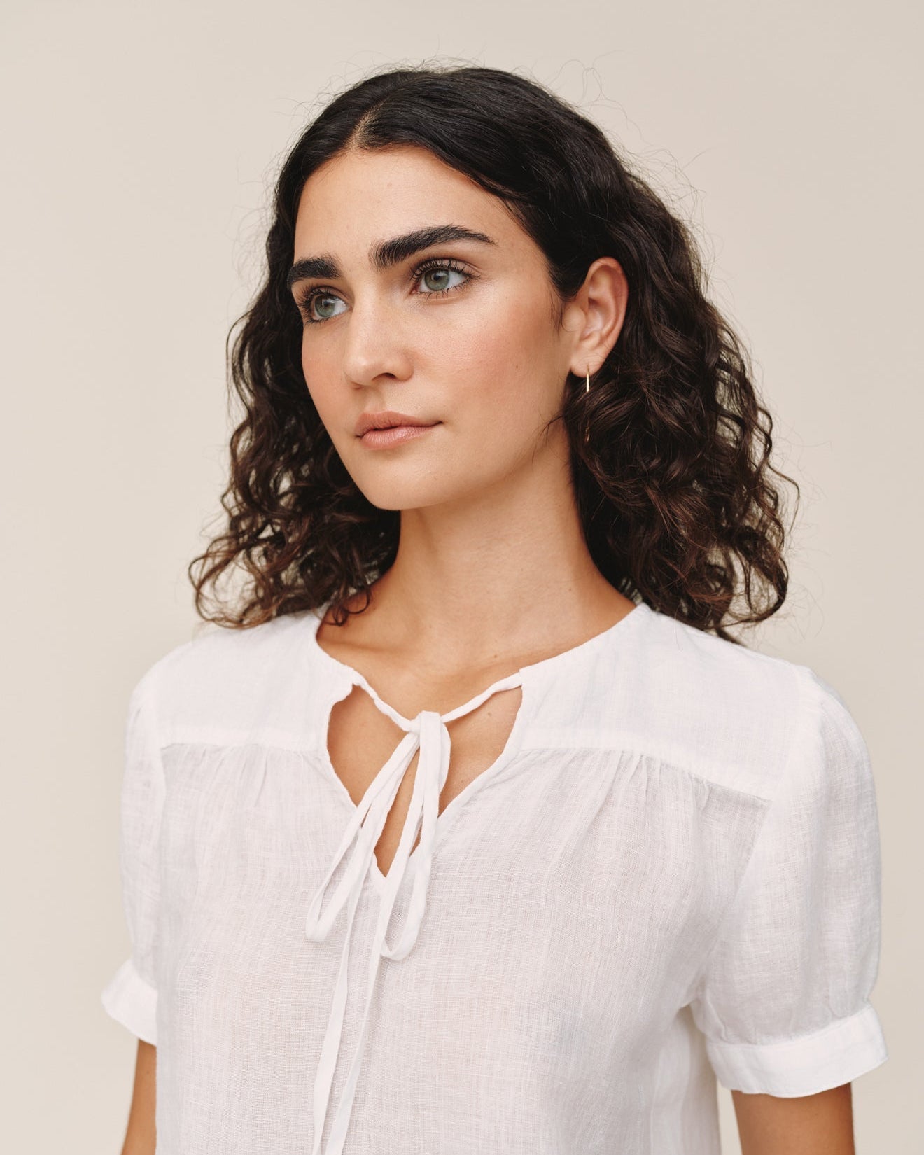 Bella DahlShort Sleeve Flowy Pullover Top - WhiteTops
