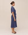 Bella DahlShort Sleeve Midi Shirt Dress - Indigo BluesDresses