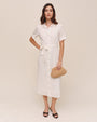 Bella DahlShort Sleeve Midi Shirt Dress - IvoryDresses