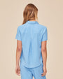 Bella DahlShort Sleeve Pocket Button Down - Tidal BlueTops