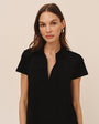 Bella DahlShort Sleeve Pullover A-Line Dress - BlackDresses