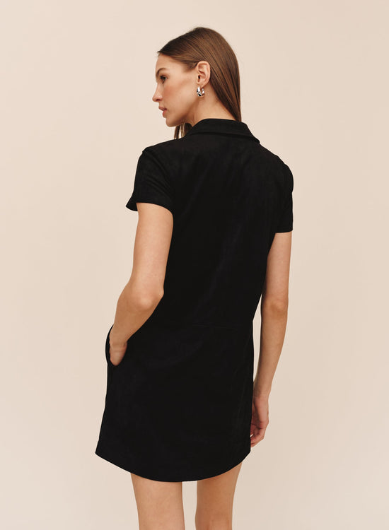 Bella Dahl Short Sleeve Pullover ALine Dress - Black View 2