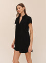 Bella DahlShort Sleeve Pullover A-Line Dress - BlackDresses